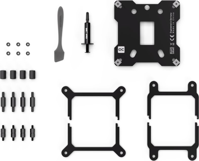 Блок за вода за процесор Alphacool Core 1, универзален LGA1700 AM4 AM5, сребрен