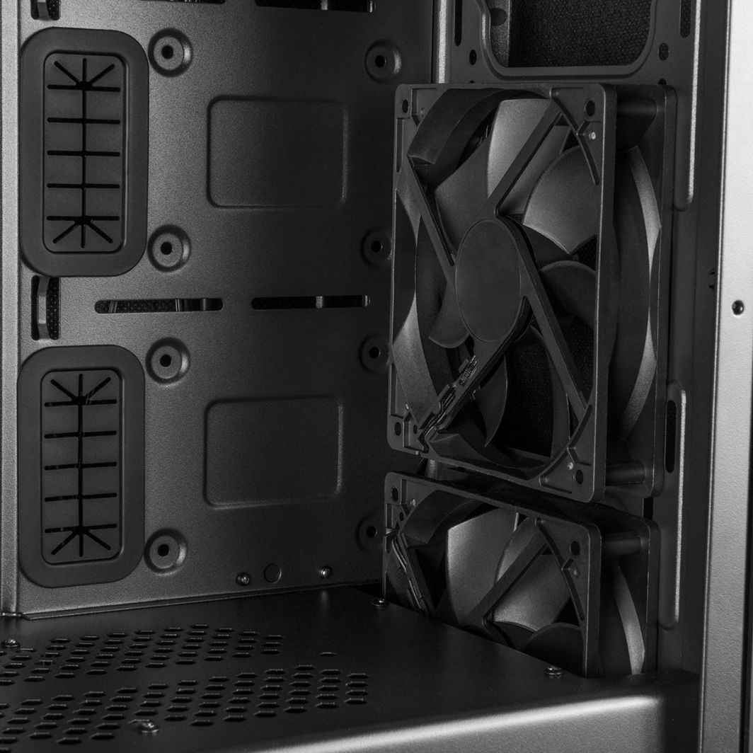 Kasë kompjuteri Modecom Oberon Pro Silent (AT-OBERON-PS-10-000000-0002), e zezë