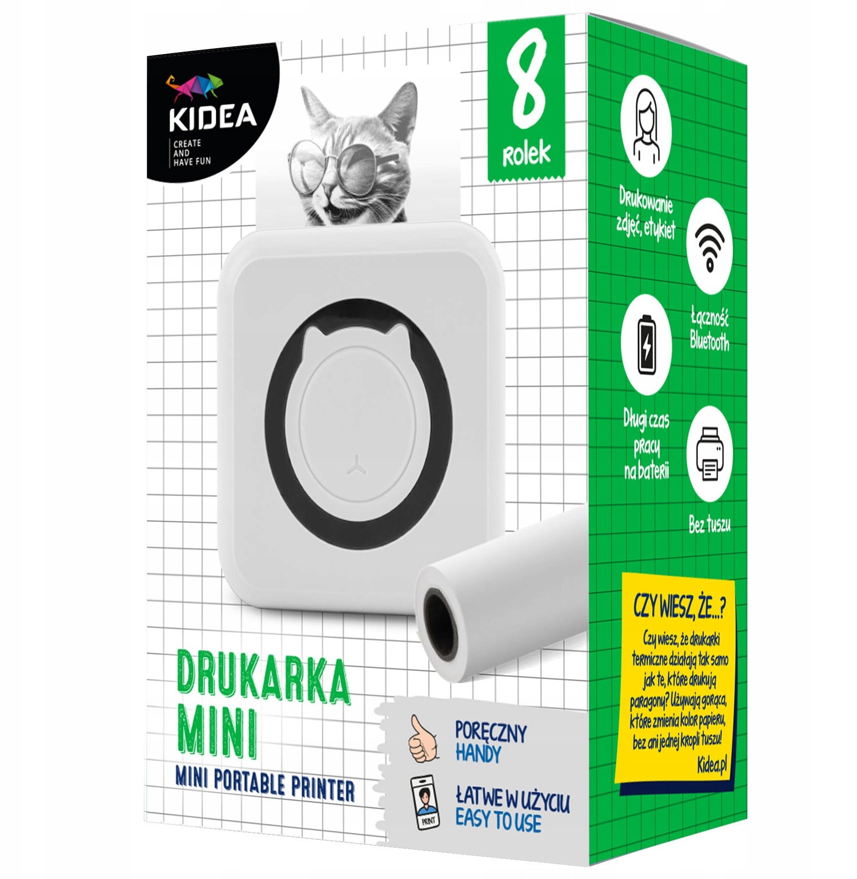 Printer termik Bluetooth Kidea B Box, 58mm, portativ, shumëngjyrësh