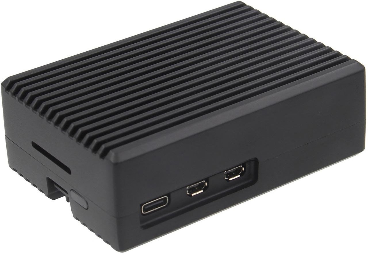 Алуминиумска кутија за мини компјутер ODS 739, за Raspberry Pi 5, црна