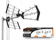 Надворешна антена Strong 4K, DVB-T2, LTE филтер, 80 km, црна