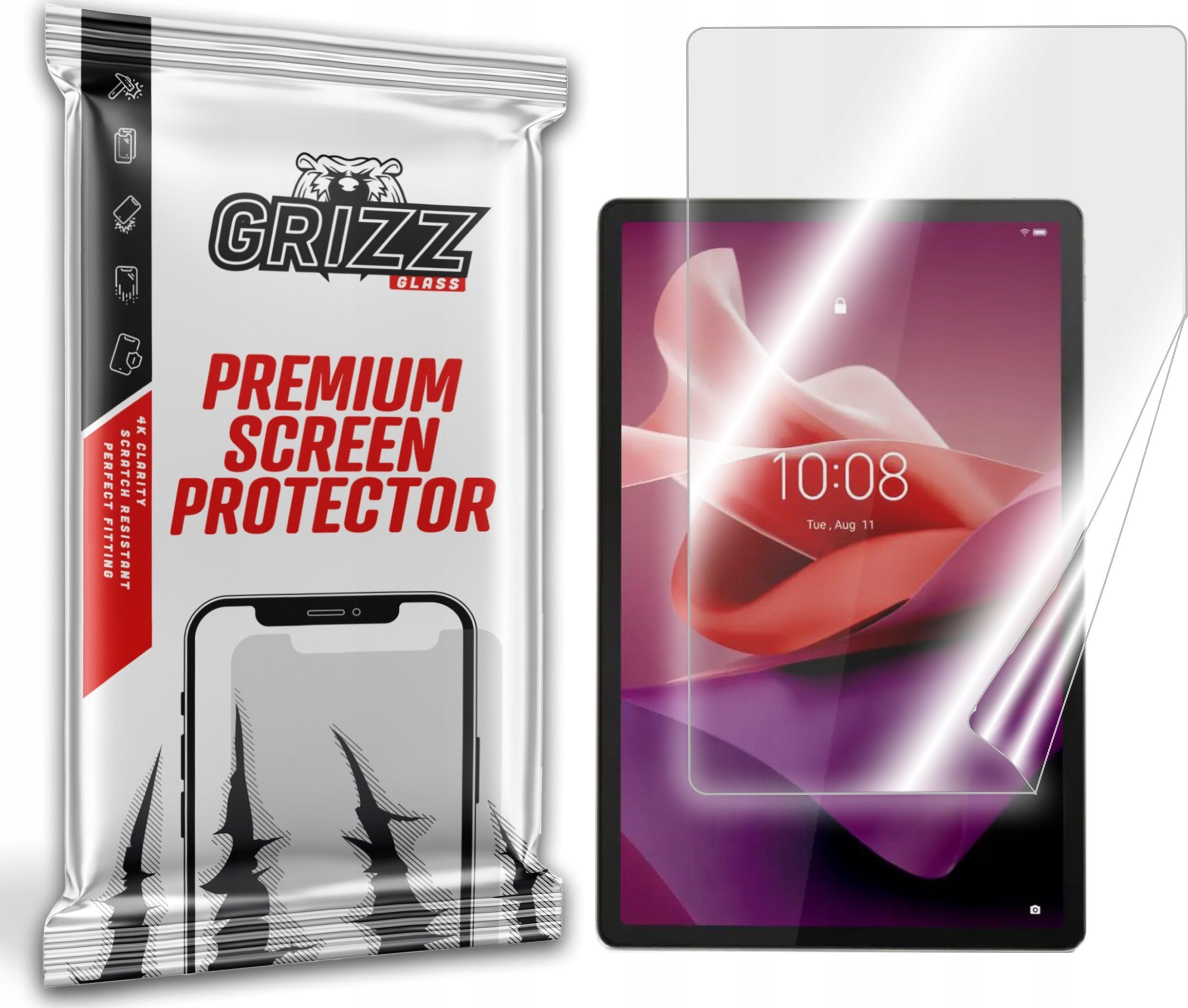 Mbështjellës ekrani GrizzGlass CeramicFilm për Lenovo Tab P12, film keramik, transparent