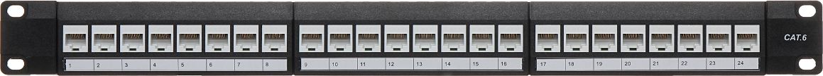 Patch panel Delta PP-24 RJ FX 6C, 24x RJ45, 1U 19", i zi