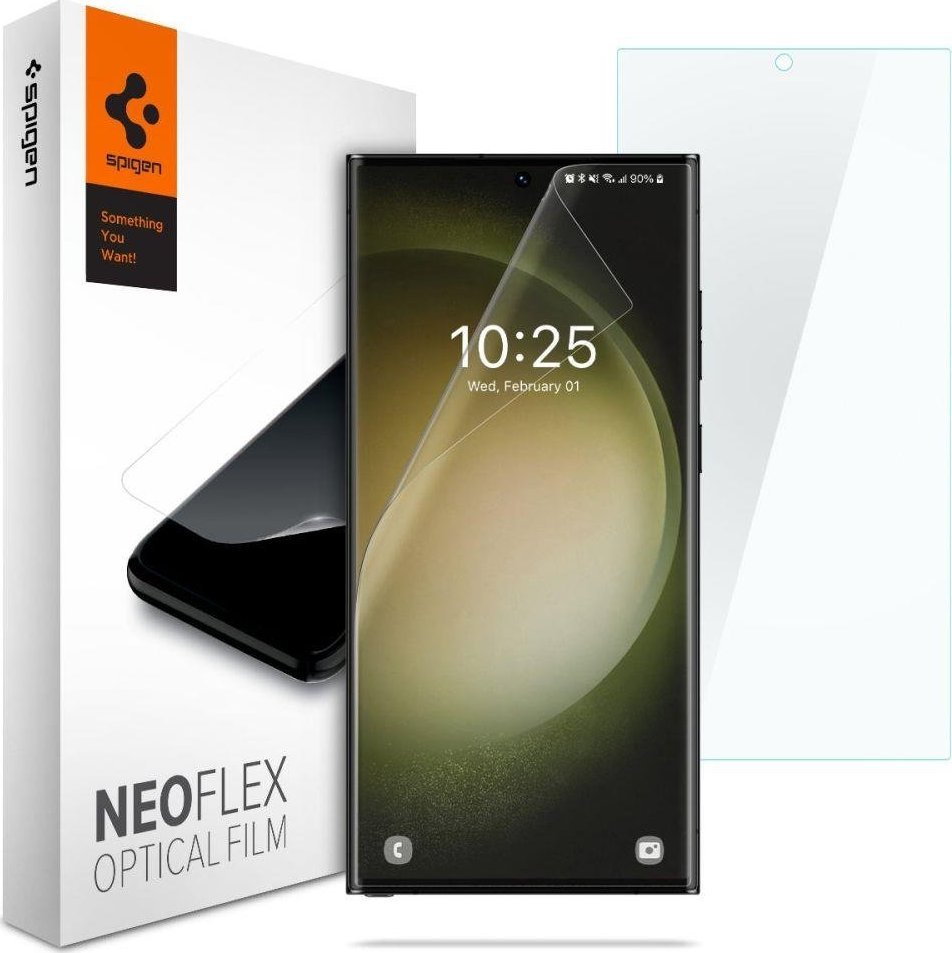 Заштитна фолија Spigen Neo Flex, 2 парчиња, за Samsung Galaxy S23 Ultra, транспарентна
