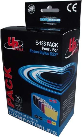Set kartrixhe UPRINT EJ128UPRP5, 5 copë, kompatibil T128, shumëngjyrësh