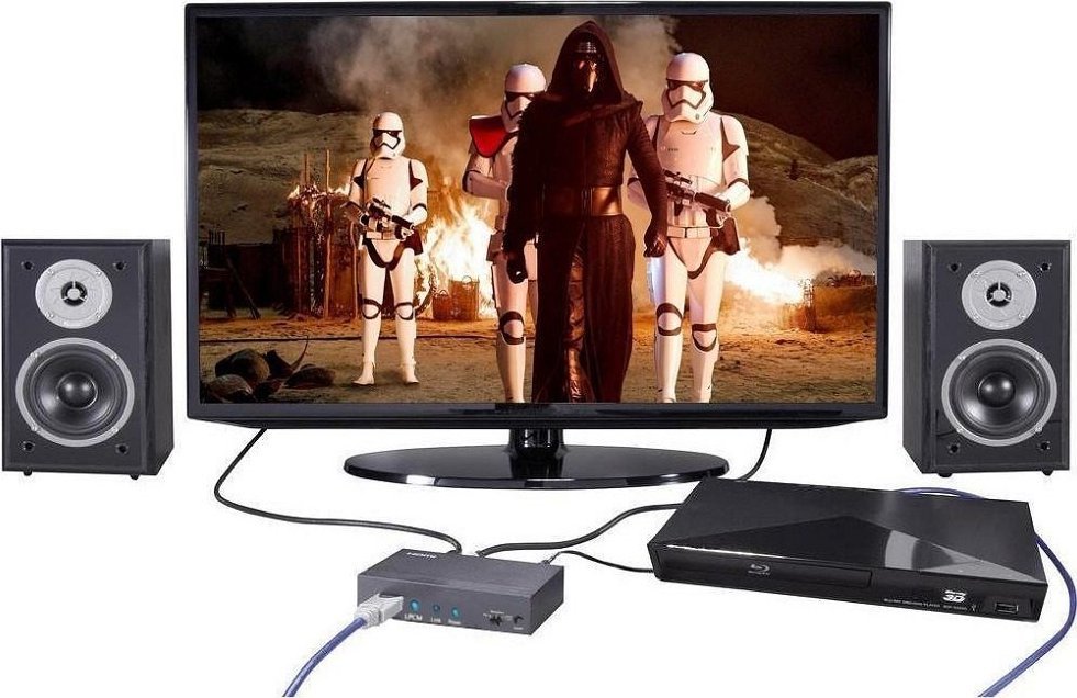 Ekstraktor audio Techly 5.1CH, HDMI 4K, Toslink dhe 3.5mm, i zi