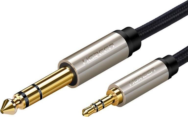 Kabllo Ugreen UGR548GRY, Jack 3.5mm në Jack 6.3mm, 5m, e argjendtë
