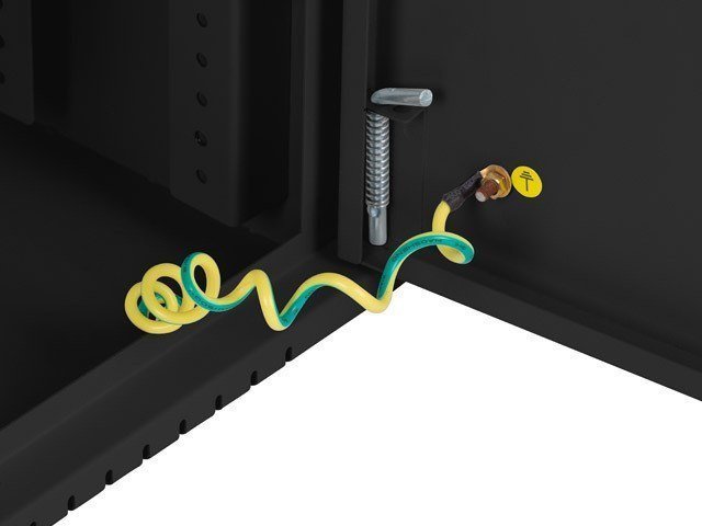 Kabinet montues në mur Lanberg WAF1 19", 4U+3U, profil i ulët, i zi