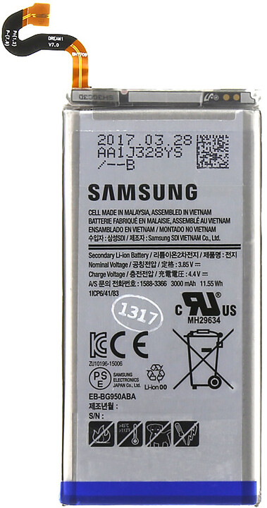 Bateri Samsung EB-BG950ABE, Li-Ion, 3000mAh për Samsung G950 Galaxy S8 (Bulk)   