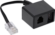 Kabllo adapter telefoni InLine, RJ45 mashkull në TAE N dhe RJ11 femër, 14cm, e bardhë