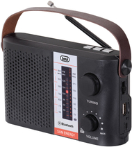 Radio portative Trevi RA 7F25 BT, panel diellor 100mA, e zezë