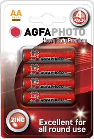 Bateri Agfa Heavy Duty AA R6, 1.5V, paketim 4 copë