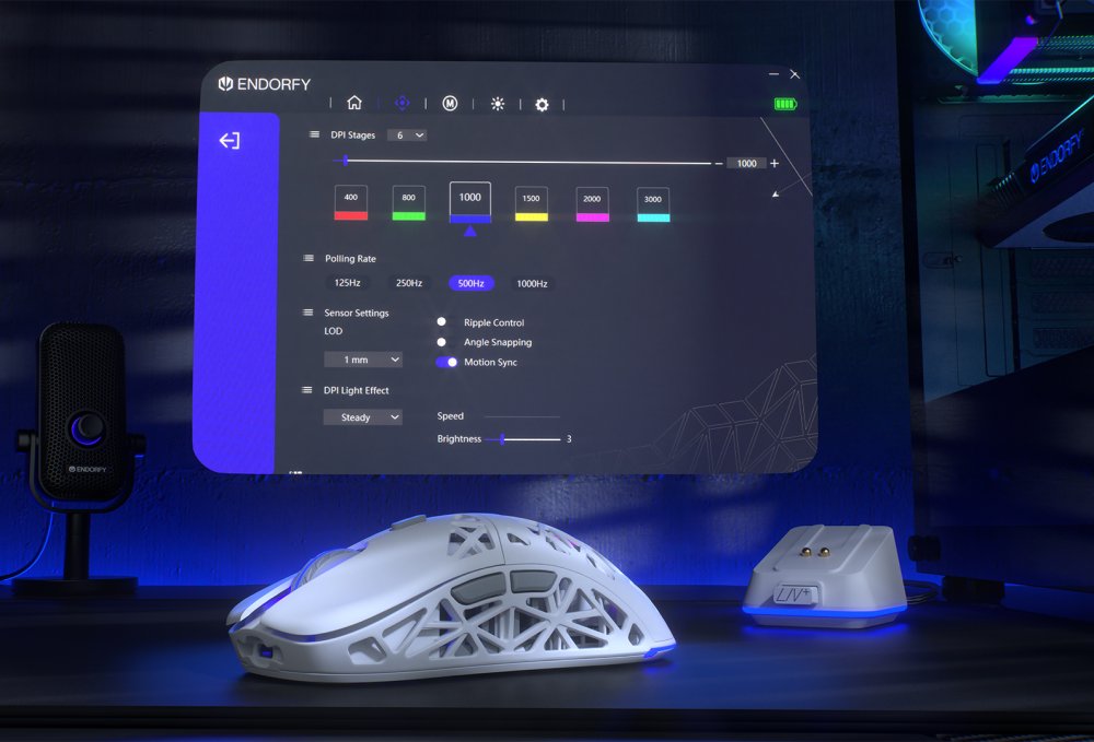 Maus pa tela Endorfy LIV Plus (EY6A017), i bardhë