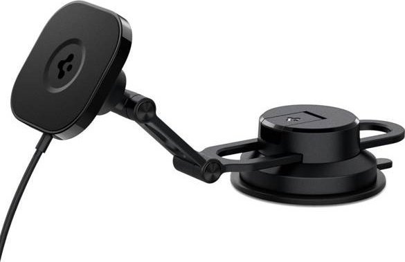 Mbajtës magnetik veture Spigen OneTap Pro 3 ITS35W-3, karikues wireless 10W, për MagSafe, i zi