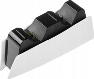 Stacion karikimi FIXED për DualSense PS5, për 2 kontrollues, USB C, zi e bardhë