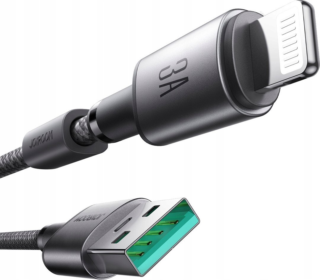 Kabllo Joyroom Unlimited Series S-A50, USB-A në Lightning, 3A, 1.2m, gri