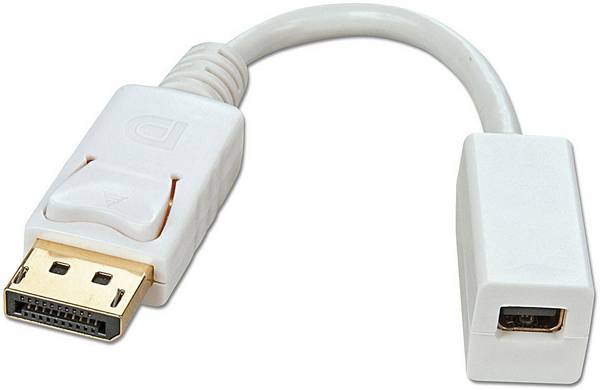 Përshtatës Lindy AV, DisplayPort në Mini DisplayPort, 15cm, i bardhë