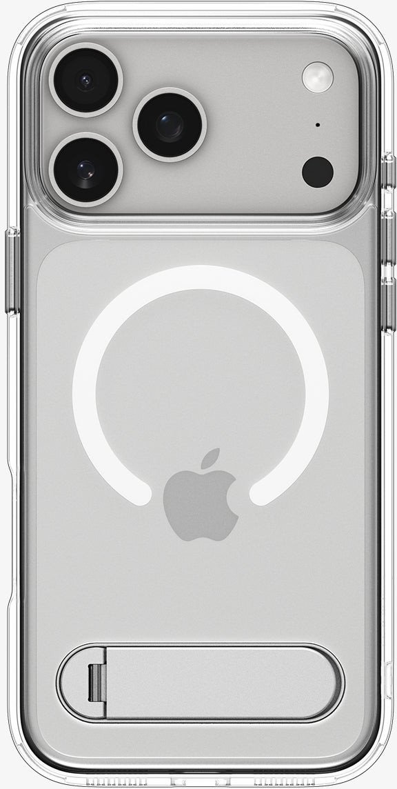Mbulesë telefoni Spigen Ultra Hybrid S MagSafe për iPhone 17 Pro Max, me stand, transparente e bardhë