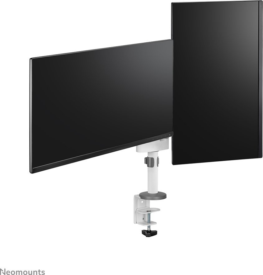 Mbajtëse tavoline për 2 monitorë Neomounts DS60-425WH2, 17"-27", VESA 75x75 100x100, e bardhë